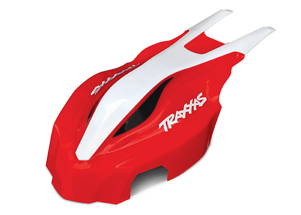 Traxxas Aton Canopy Front (Red/White) - Click Image to Close