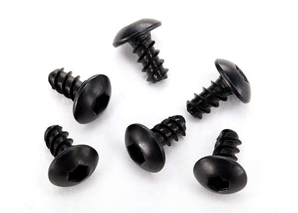 Traxxas Screws, 2.6x5mm button-head, self-tapping (hex drive) (6