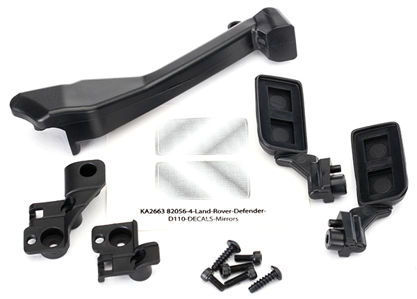 Traxxas Mirrors, side (left & right)/ snorkel/ mounting hardware - Click Image to Close