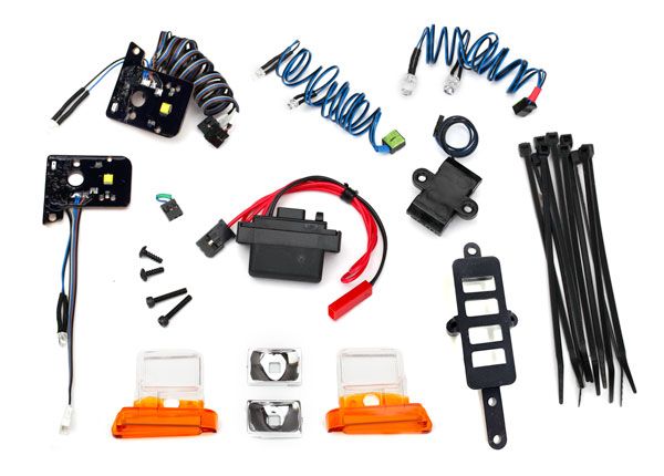 Traxxas Bronco LED light set, complete with power supply (contains headlights, tail lights, side marker lights, distribution block, and power supply) (Fits TRA8010/TRA9230)