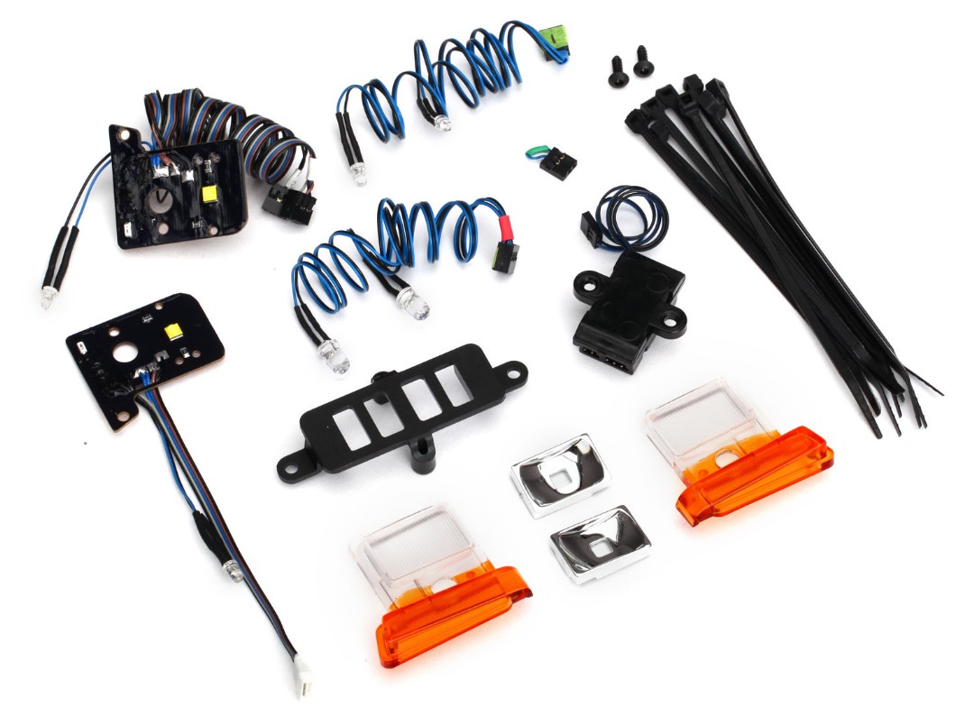 Traxxas Bronco LED light set (contains headlights, tail lights, side marker lights, and distribution block) (fits TRA8010 body, requires TRA8028 power supply)