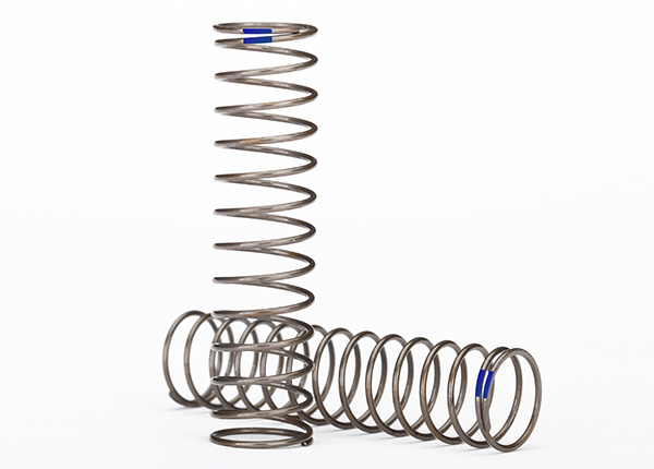 Traxxas Springs, shock (natural finish) (GTS) (0.61 rate, blue stripe) (2)