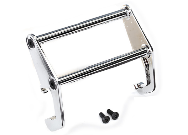 Traxxas Push bar, bumper (chrome) (fits #8069 bumper) - Click Image to Close