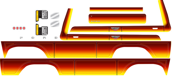 Traxxas Decal Sheet, Bronco, Sunset - Click Image to Close