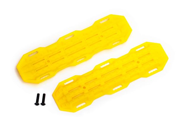 Traxxas Traction boards, yellow/ mounting hardware - Click Image to Close