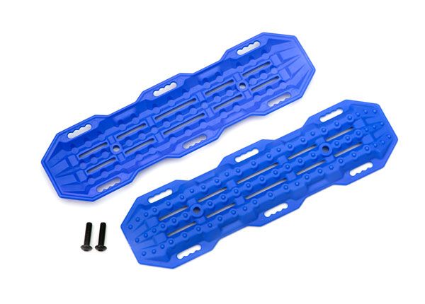 Traxxas Traction boards, blue/ mounting hardware