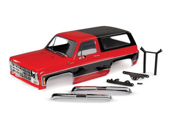 Traxxas Body, Chevrolet Blazer (1979),complete (red) (includes grille, side mirrors, door handles, windshield wipers, front & rear bumpers, decals)