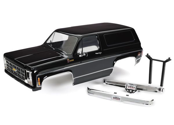 Traxxas Body, Chevrolet Blazer (1979), Complete (Black) - Click Image to Close