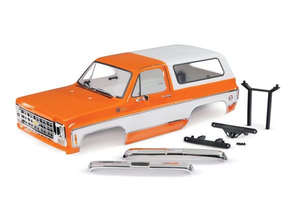 Traxxas Body, Chevrolet Blazer (1979),complete (orange) (includes grille, side mirrors, door handles, windshield wipers, front & rear bumpers, decals)