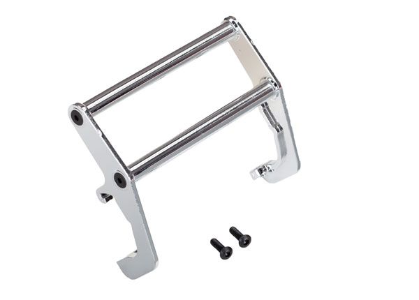 Traxxas Push bar, bumper, chrome (assembled) (fits #8137 bumper) - Click Image to Close