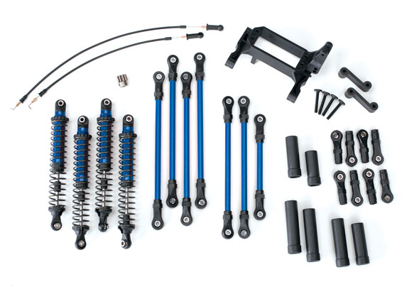 Traxxas Long Arm Lift Kit, TRX-4, complete (includes blue powder coated links, blue-anodized shocks)