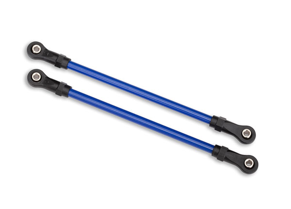 Traxxas Suspension links, rear upper, blue (2) (5x115mm, powder coated steel) (assembled with hollow balls) (for use with #8140X TRX-4 Long Arm Lift Kit)