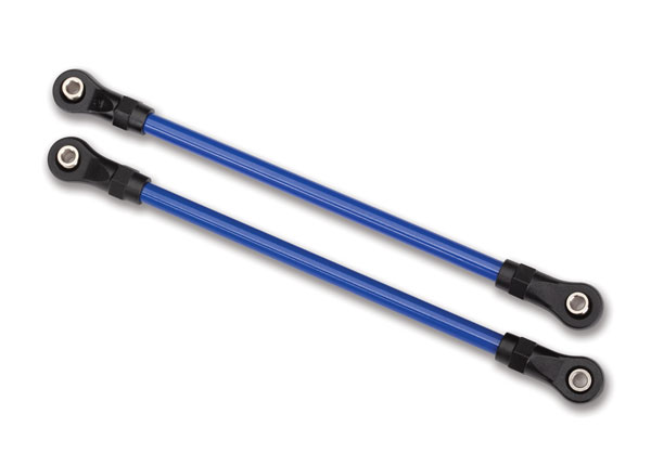 Traxxas Suspension links, rear lower, blue (2) (5x115mm, powder coated steel) (assembled with hollow balls) (for use with #8140X TRX-4 Long Arm Lift Kit)