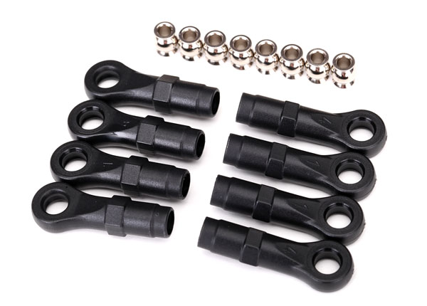 Traxxas Rod ends, extended (standard (4), angled (4))/ hollow ba - Click Image to Close