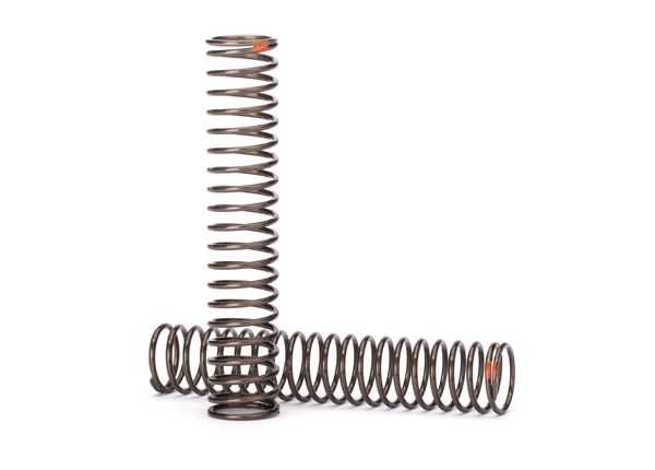 Traxxas Springs, shock, long (natural finish) (GTS) (0.39 rate, orange stripe) (for use with TRX-4 Long Arm Lift Kit)