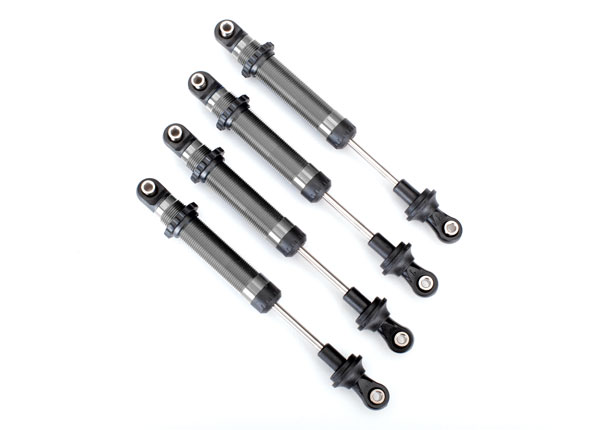 Traxxas Shocks, GTS, silver aluminum (assembled without springs) - Click Image to Close