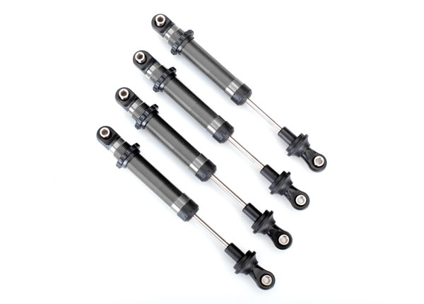 Traxxas Shocks, GTS, silver aluminum (assembled without springs)