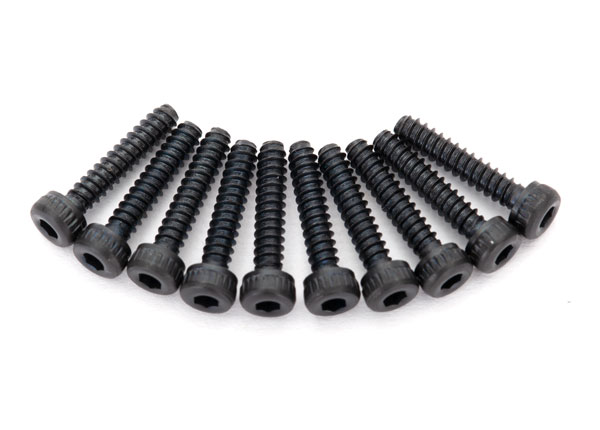 Traxxas Screws, 2x10mm cap-head, self-tapping (hex drive) (10) - Click Image to Close