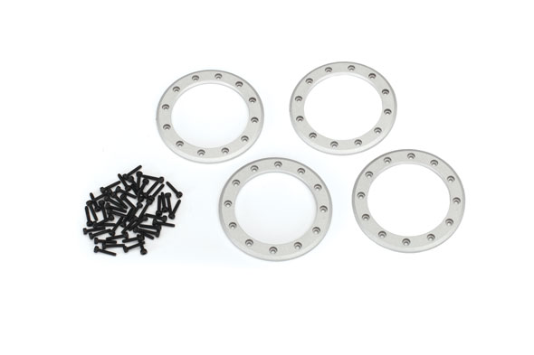 Traxxas Beadlock rings, satin (2.2") (aluminum)(4)/ 2x10 CS (48)