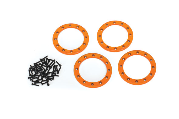 Traxxas Beadlock rings, orange (2.2