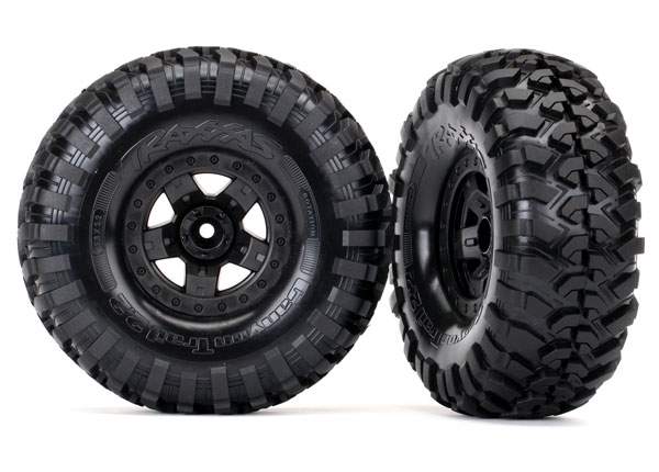 Traxxas Tires and wheels, assembled, glued (TRX-4 Sport wheels, Canyon Trail 2.2