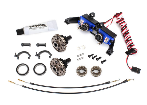 Traxxas Differential, locking, front and rear (assembled) (includes T-Lock cables and servo)
