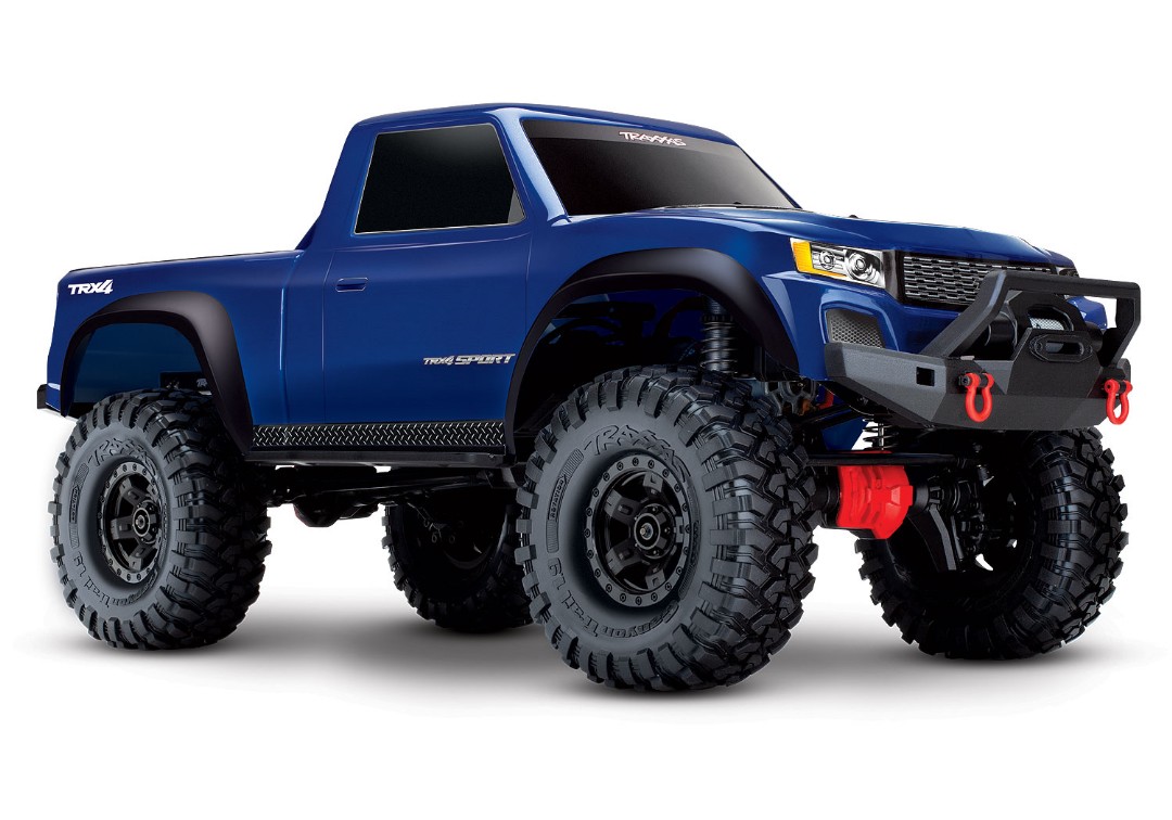 Traxxas TRX-4 Sport 1/10 Scale 4X4 Trail Truck - Blue, Fully-Assembled, Waterproof Electronics, Ready-To-Drive, with TQ 2.4GHz 2-Channel Radio System, XL-5 HV Speed Control, and Painted Body (Requires