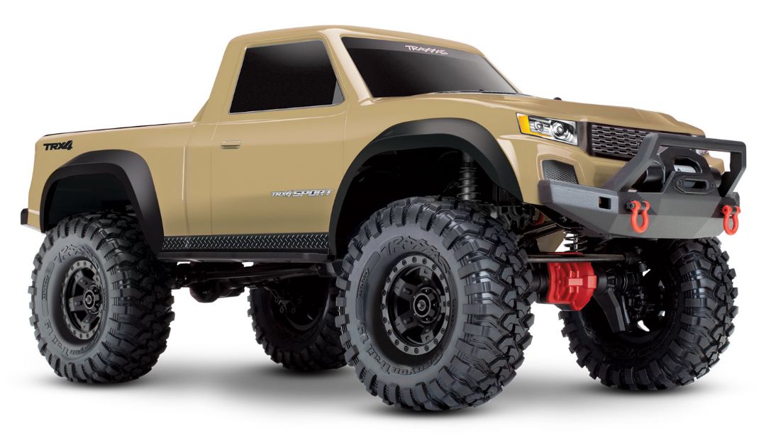 Traxxas TRX-4 Sport 1/10 Scale 4X4 Trail Truck - Tan, Fully-Assembled, Waterproof Electronics, Ready-To-Drive, with TQ 2.4GHz 2-Channel Radio System, XL-5 HV Speed Control, and Painted Body (Requires 