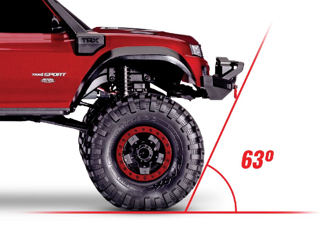 Traxxas TRX-4 Sport - High Trail - Metallic Red - Click Image to Close