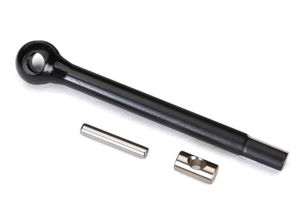 Traxxas Axle shaft, front (left)/ drive pin/ cross pin - Click Image to Close