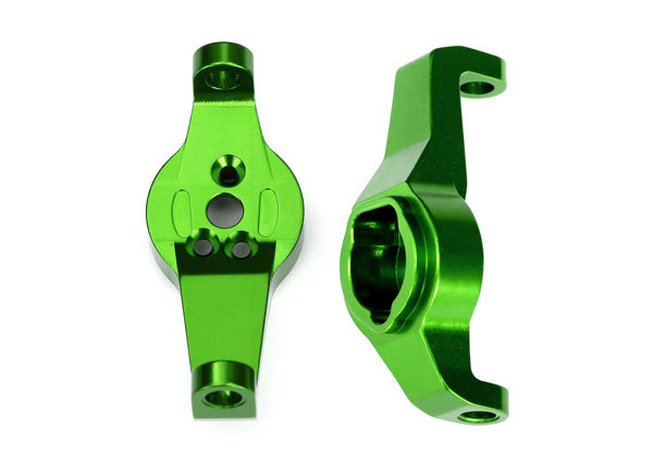 Traxxas Caster blocks, 6061-T6 aluminum (green-anodized),left and right