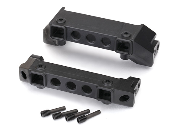 Traxxas Bumper mounts, front & rear/ screw pins (4)