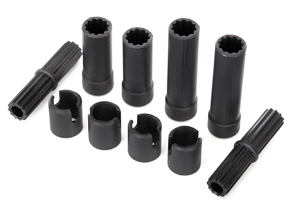 Traxxas Half shafts, center (internal splined, front (2) & inter - Click Image to Close