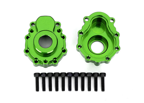 Traxxas Portal housings, outer, 6061-T6 aluminum (green-anodize