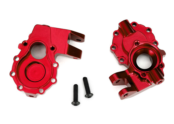 Traxxas Portal housings, inner (front), 6061-T6 aluminum (red-a