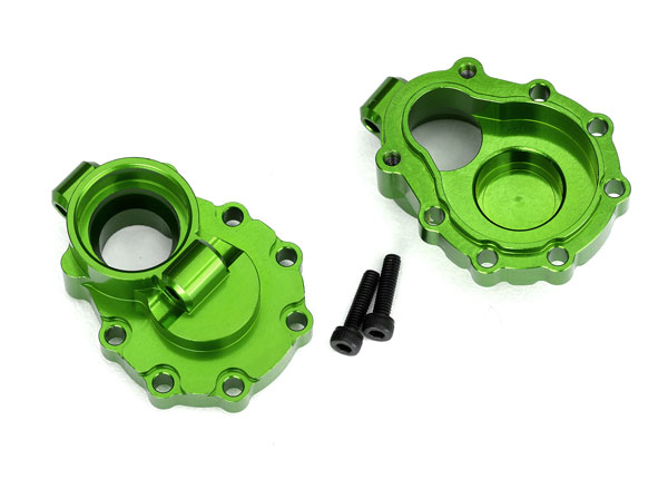 Traxxas Portal housings, inner (rear), 6061-T6 aluminum (green- - Click Image to Close