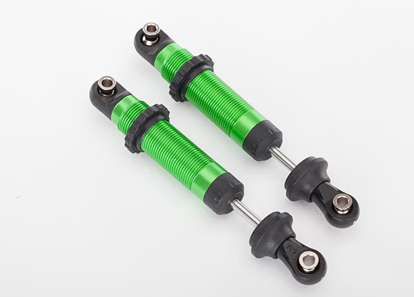 Traxxas Shocks, GTS, aluminum (green-anodized) (assembled with spring retainers) (2)