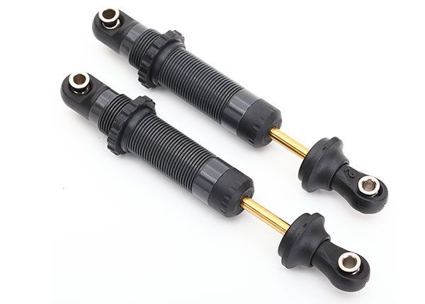 Traxxas Shocks, GTS hard-anodized, PTFE-coated aluminum bodies with TiN shafts (assembled with spring retainers) (2)