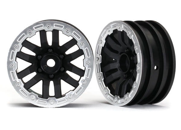 Traxxas Wheels, TRX-4 1.9" (satin beadlock) (2) - Click Image to Close