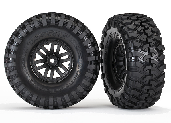 Traxxas Tires and wheels, assembled, glued (TRX-4 wheels, Canyon - Click Image to Close