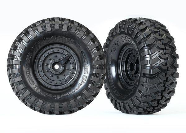 Traxxas Tires and wheels, assembled, glued (Tactical wheels, Can