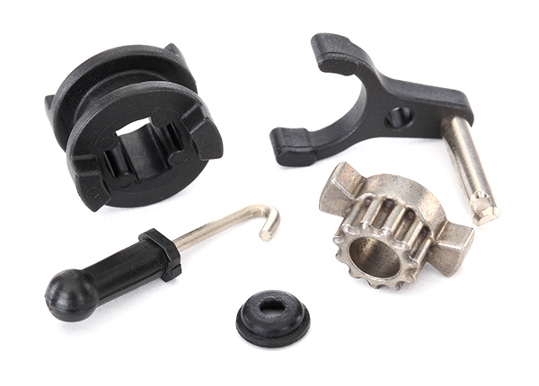 Traxxas Drive hub, 2-speed/ shift dog/ shift fork/ shaft seal/ 2 - Click Image to Close