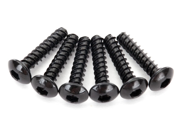 Traxxas Screws, 2.6x12mm button-head, self-tapping (hex drive) ( - Click Image to Close