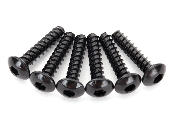 Traxxas Screws, 2.6x12mm button-head, self-tapping (hex drive) (