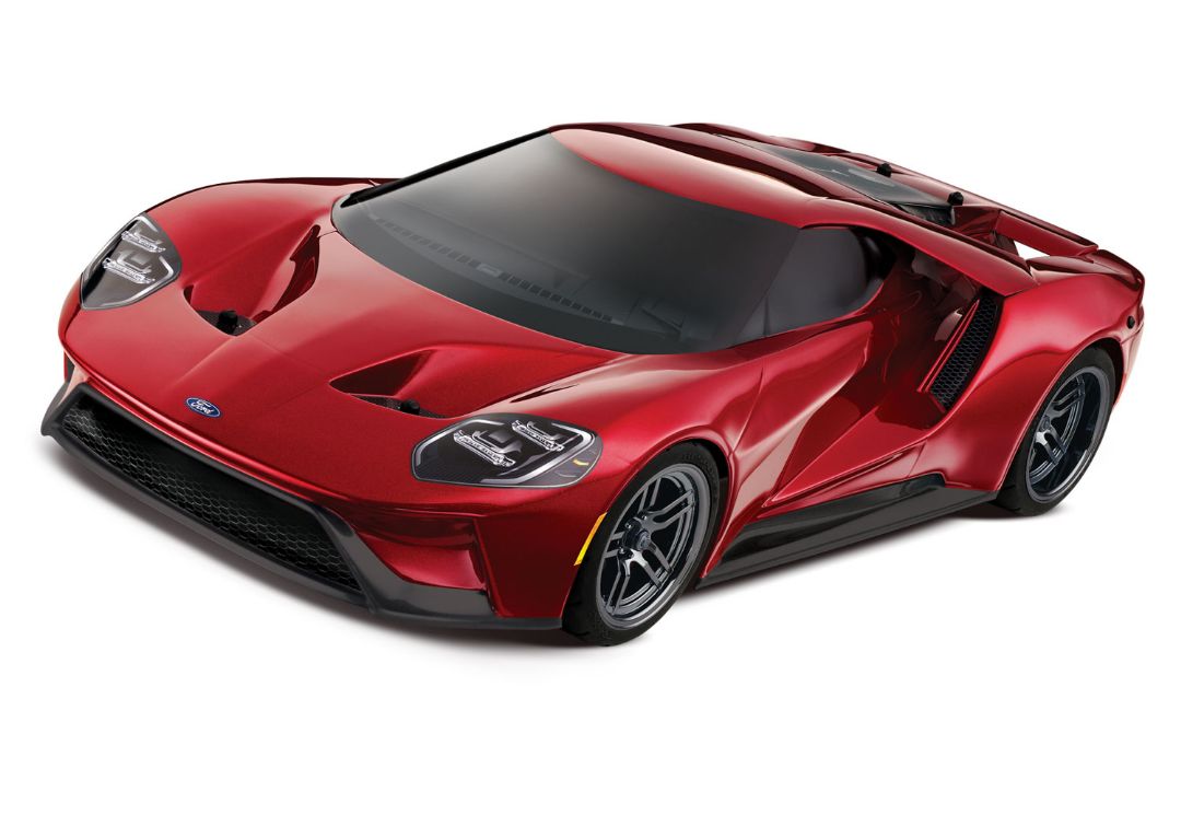 Traxxas Ford GT: 1/10 Scale AWD Supercar with TQi Traxxas Link Enabled 2.4GHz Radio System & Traxxas Stability Management (TSM) - Red