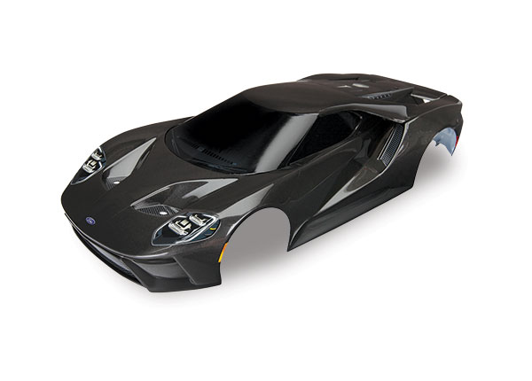 Traxxas Body, Ford GT, black (painted, decals applied) - Click Image to Close