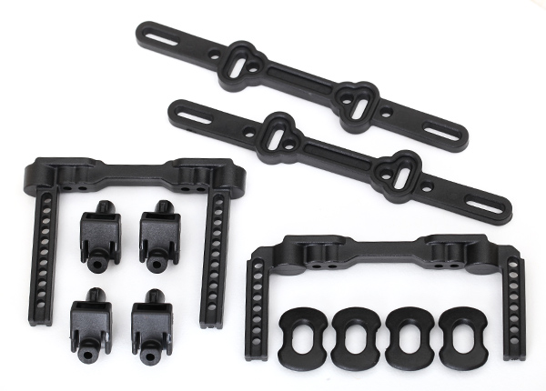 Traxxas Body mounts, front & rear/ body mount posts/ body mount