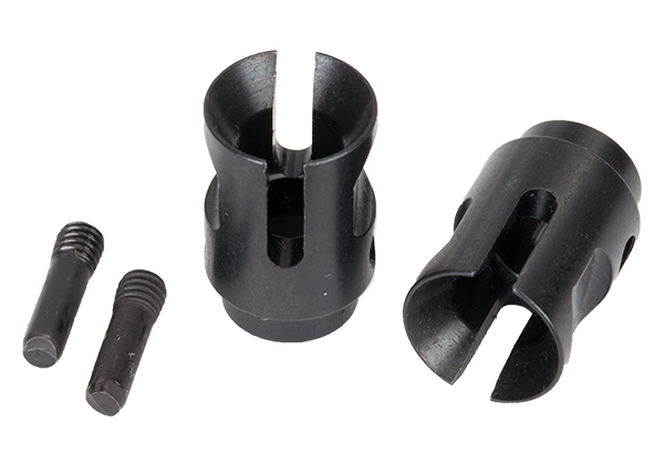 Traxxas Drive cups, inner (2) (steel constant-velocity driveshafts)/ screw pins (2)
