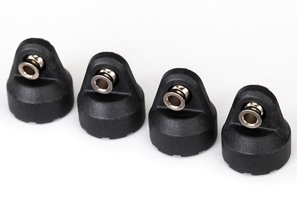 Traxxas Shock caps (black) (4) (assembled with hollow balls) - Click Image to Close