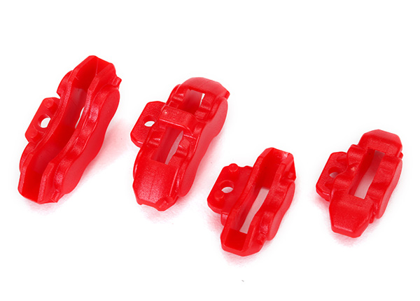 Traxxas Brake calipers (red), front (2)/ rear (2) - Click Image to Close